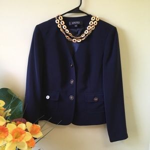 Kasper navy blue blazer
